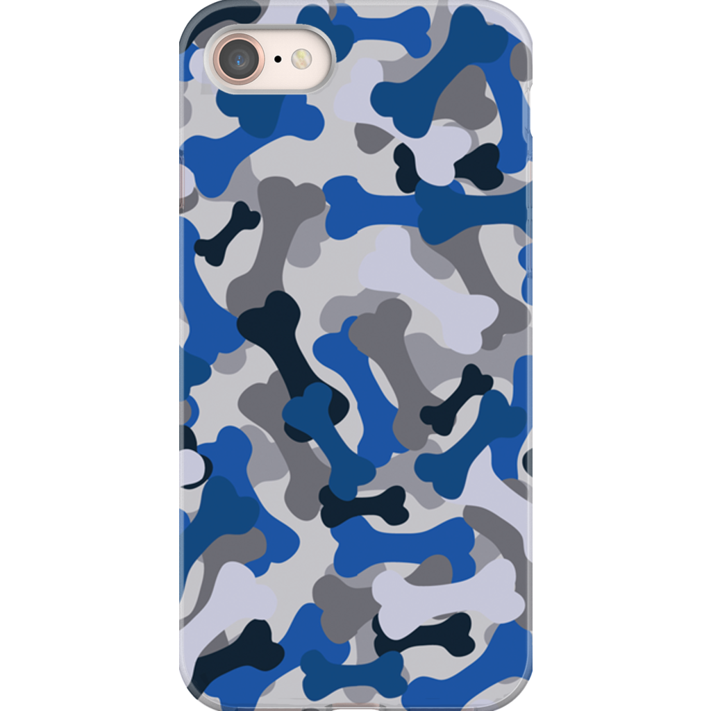 Bone Camo Blue Phone Cases