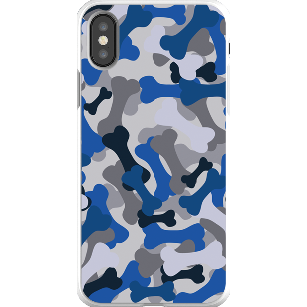 Bone Camo Blue Phone Cases