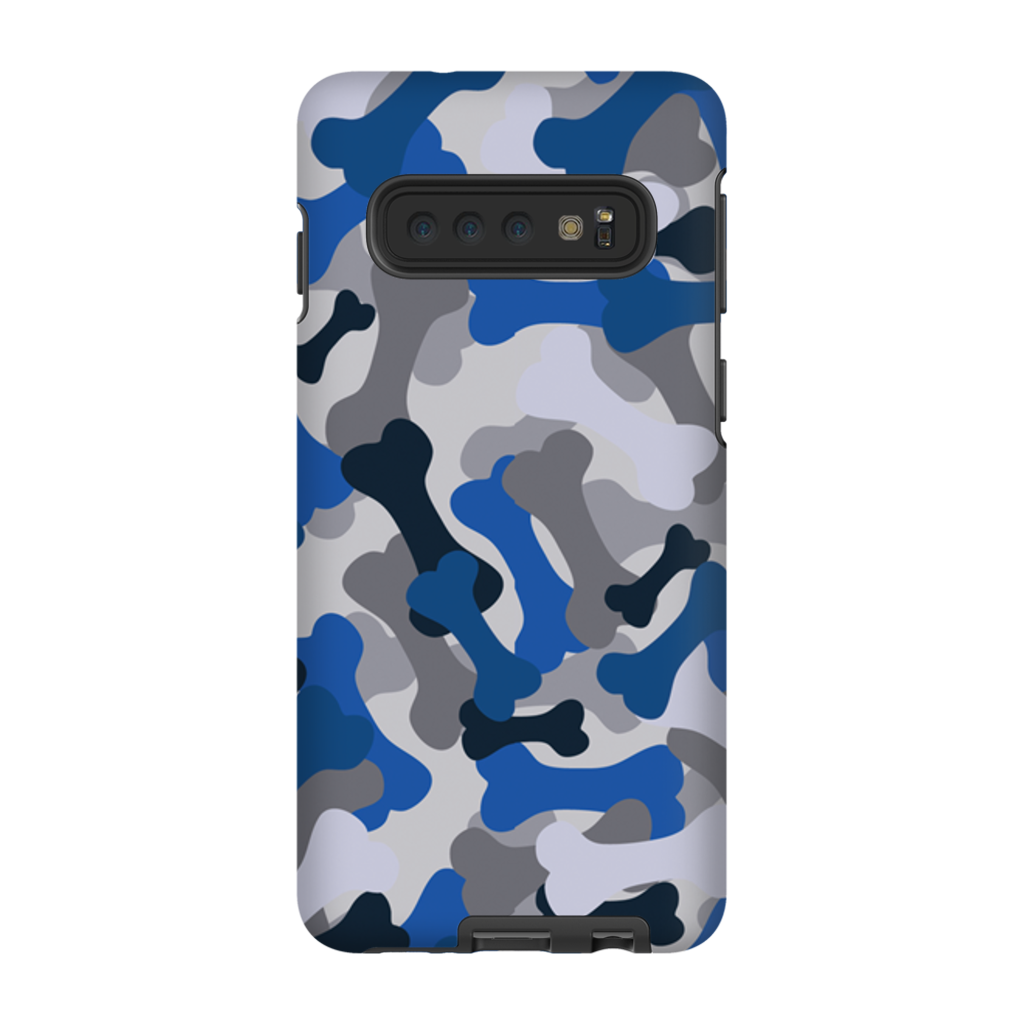Bone Camo Blue Phone Cases