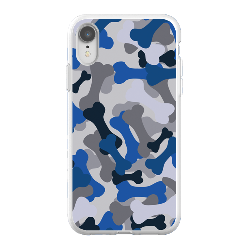 Bone Camo Blue Phone Cases