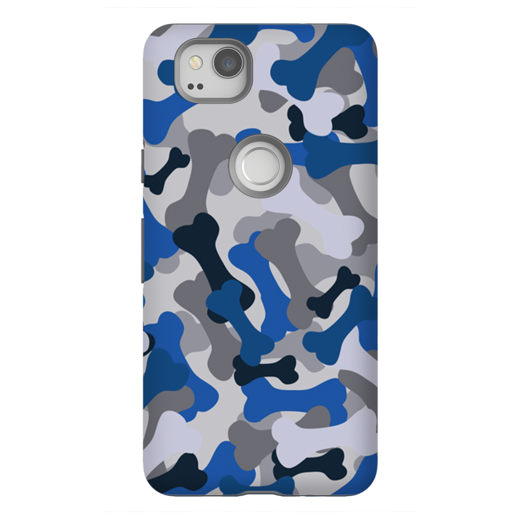 Bone Camo Blue Phone Cases