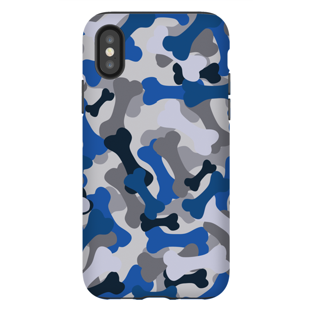 Bone Camo Blue Phone Cases