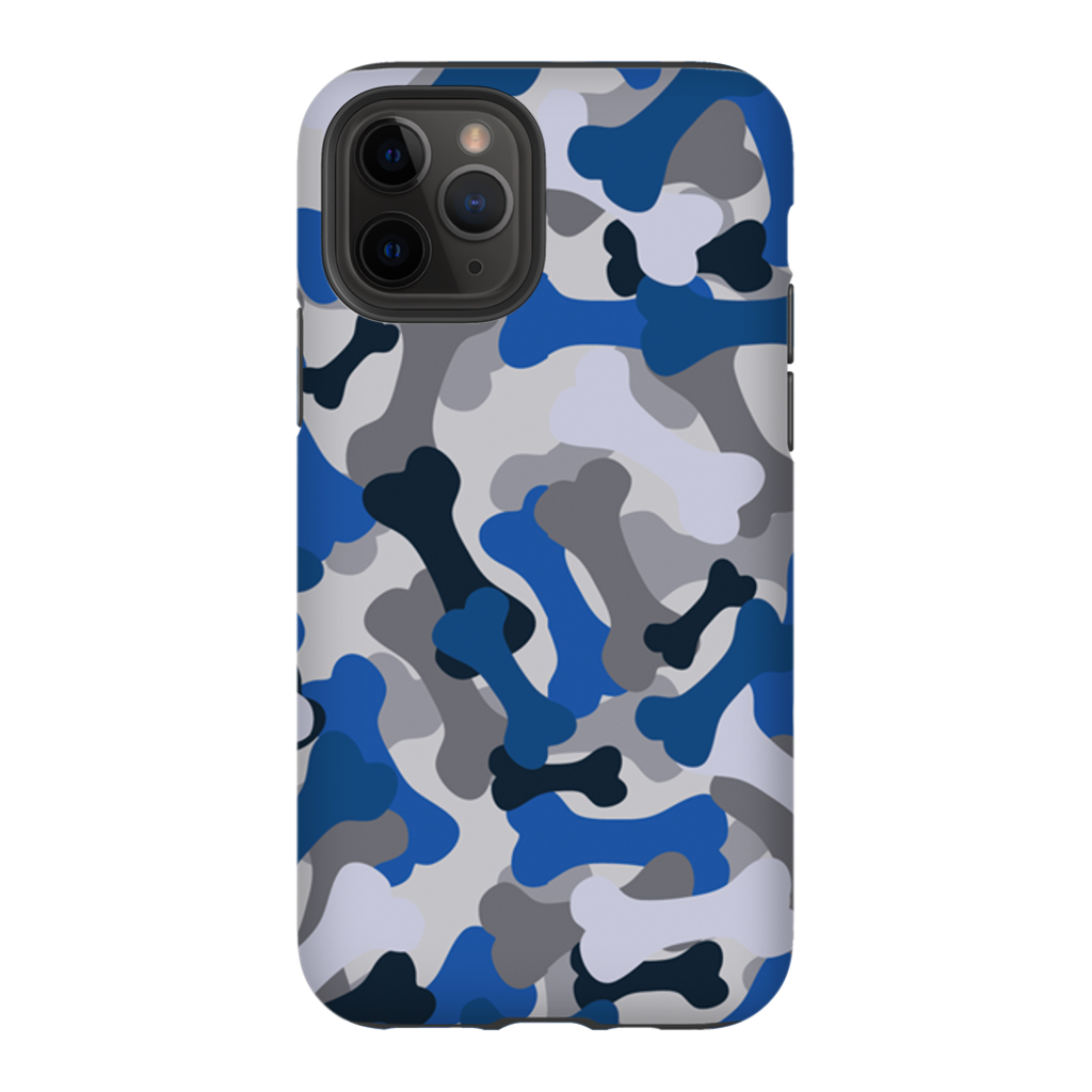 Bone Camo Blue Phone Cases