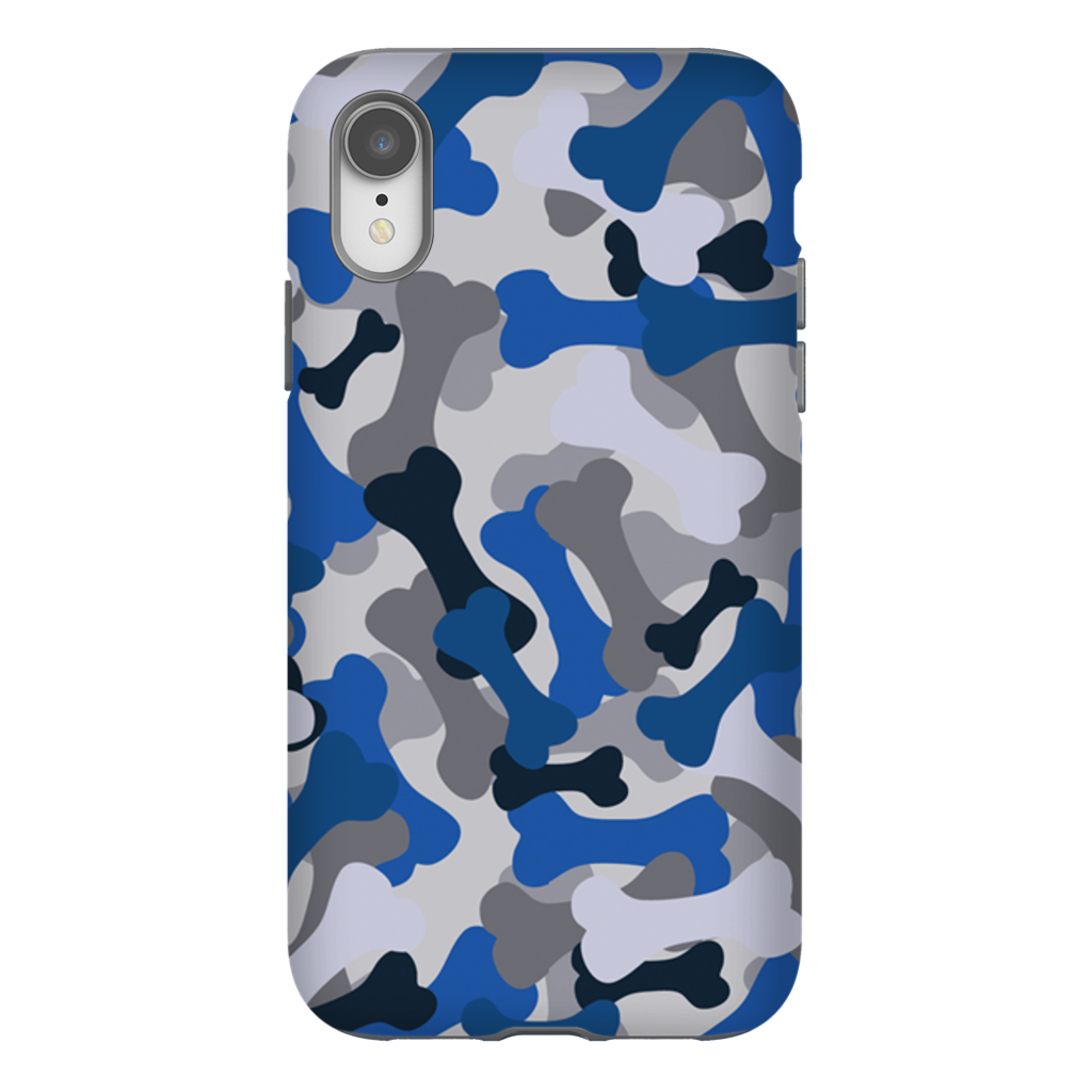Bone Camo Blue Phone Cases